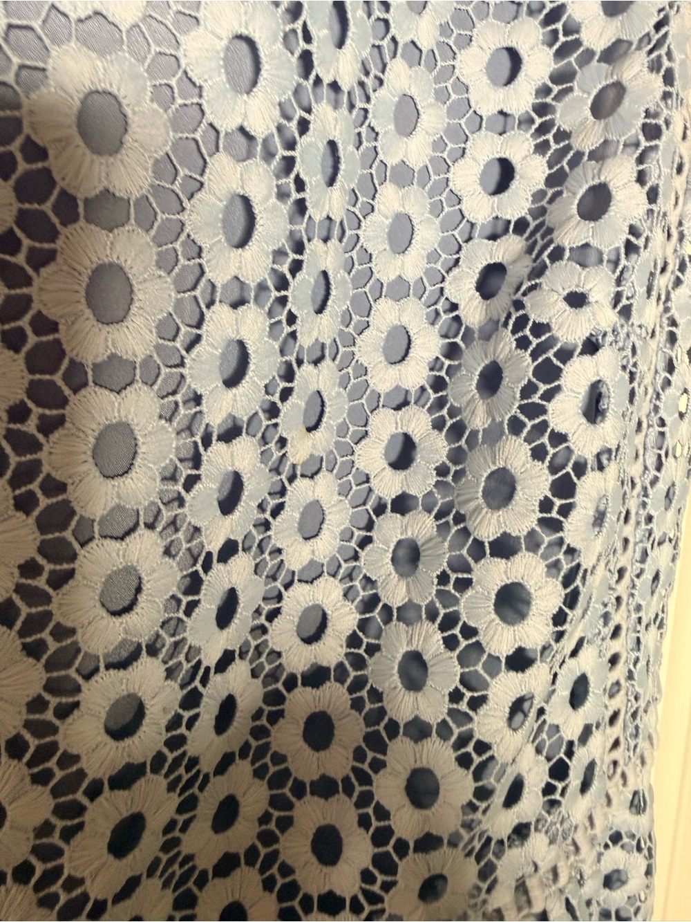 J. Crew Gorgeous Women's Light Blue Lace Peplum Sleeveless Top - Picture 3 of 10
